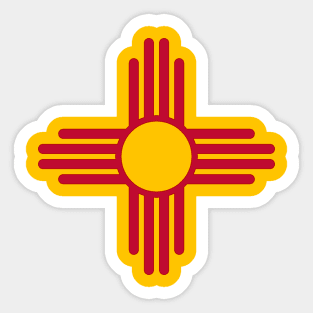 State Flag of New Mexico, USA - Zia Sun Symbol Sticker